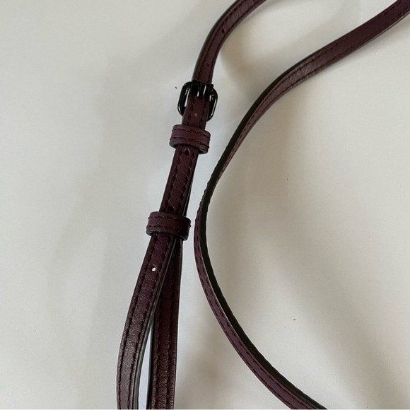 Rebecca Minkoff Womens Chevron Quilted Love Crossbody Purple Chain Strap Small - Picture 14 of 14